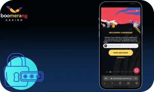 Boomerang bet Recupero password