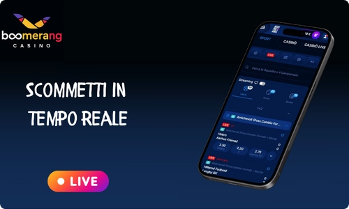Scommesse live su Boomerang Bet