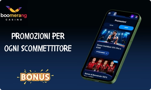 Bonus e promozioni per le scommesse sportive su Boomerang Bet
